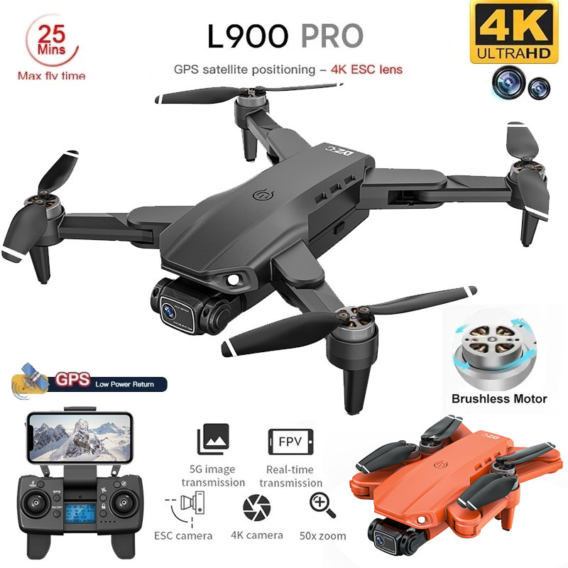 Drone Rc With Screen - L900 Pro Drone mainan kamera ganda