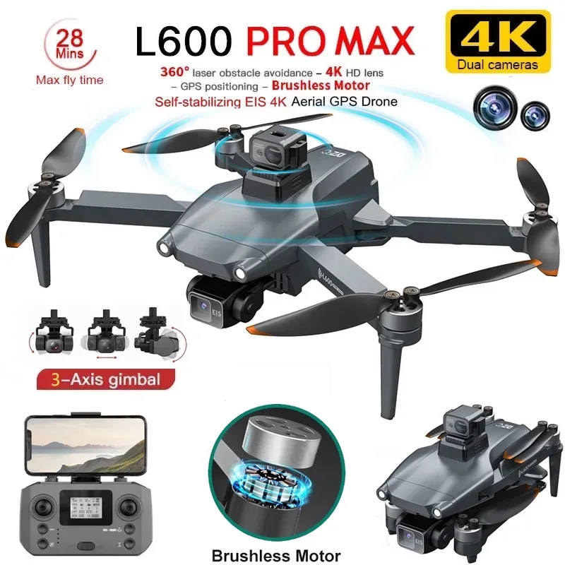 Drone Rc With Screen - L600 PRO MAX Drone GPS profesional,