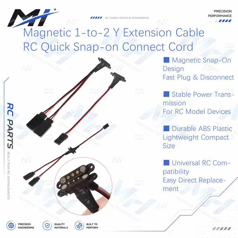 Drone Rc Toy - Kabel Ekstensi Magnetik 1-ke-2 Y dengan
