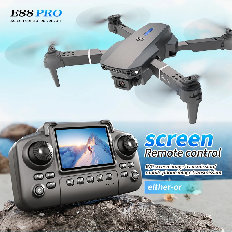 Drone Profesional E88 PRO deng - Drone Rc With Screen ulasan dan harga
