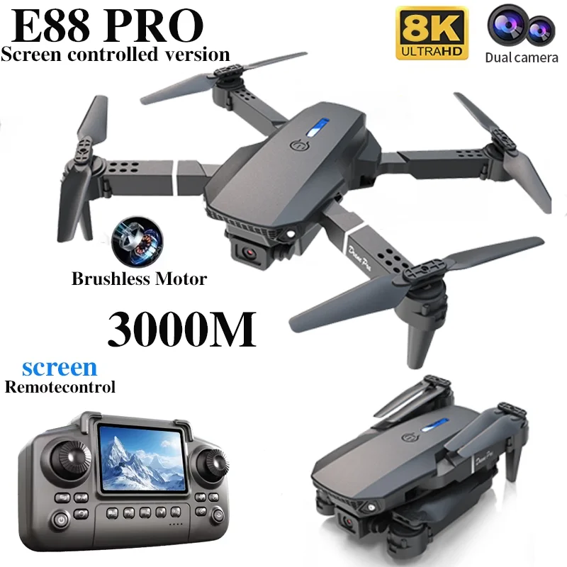 Drone Profesional E88 PRO deng - Drone Rc With Screen ulasan dan harga