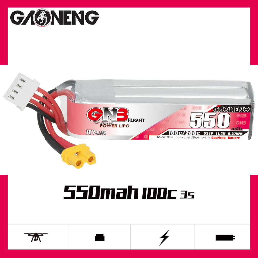 GNB HV 11.4V 550MAh 100C/200C  - Drone Lipo Battery ulasan dan harga