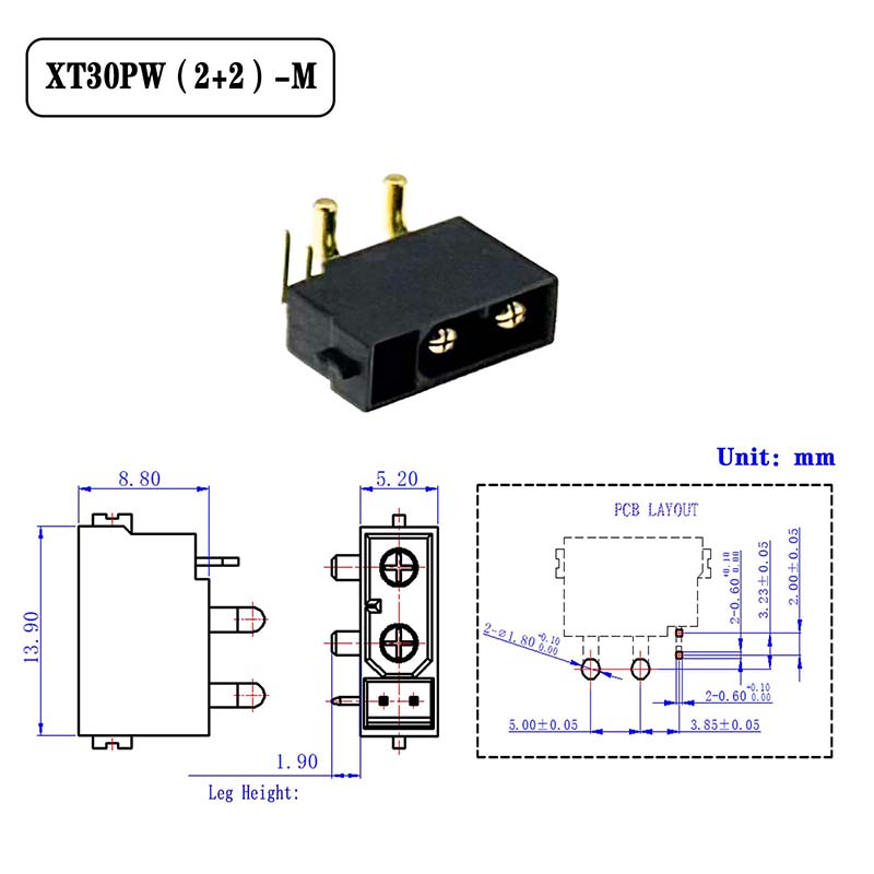 5PCS Amass XT30(2+2)-F XT30PB( - Drone Rc Signal ulasan dan harga