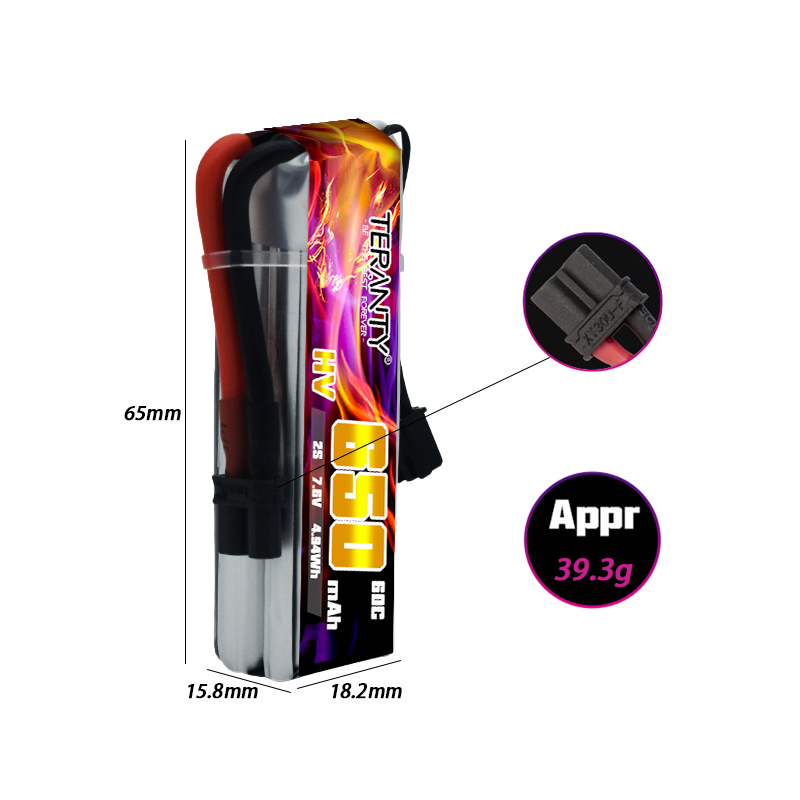 2/4/6/10PCS TERANTY 650mAh 2S  - Drone Lipo Battery ulasan dan harga