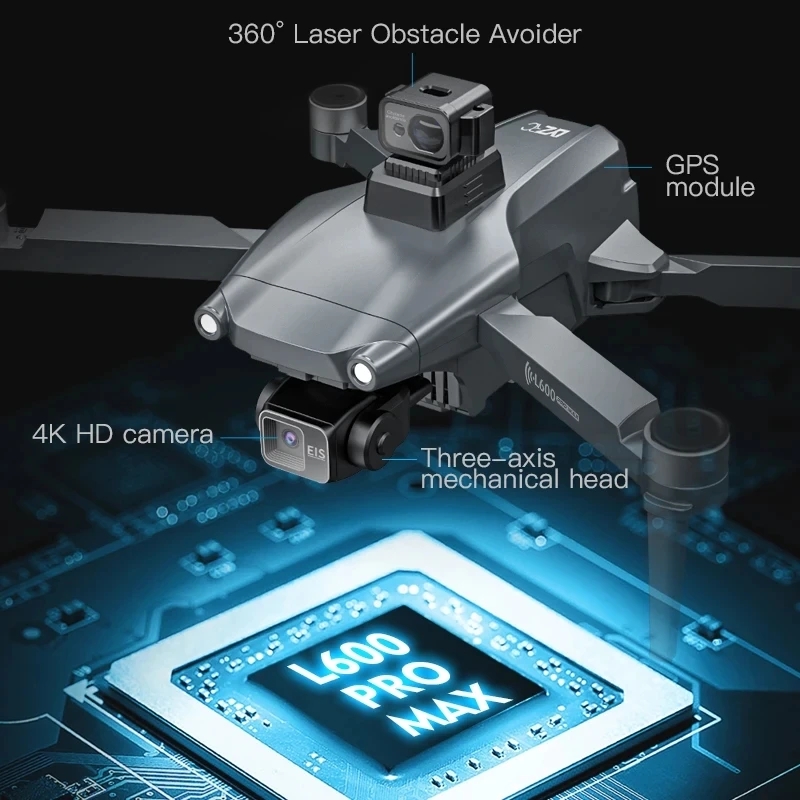 L600 PRO MAX Drone GPS profesi - Drone Rc With Screen ulasan dan harga