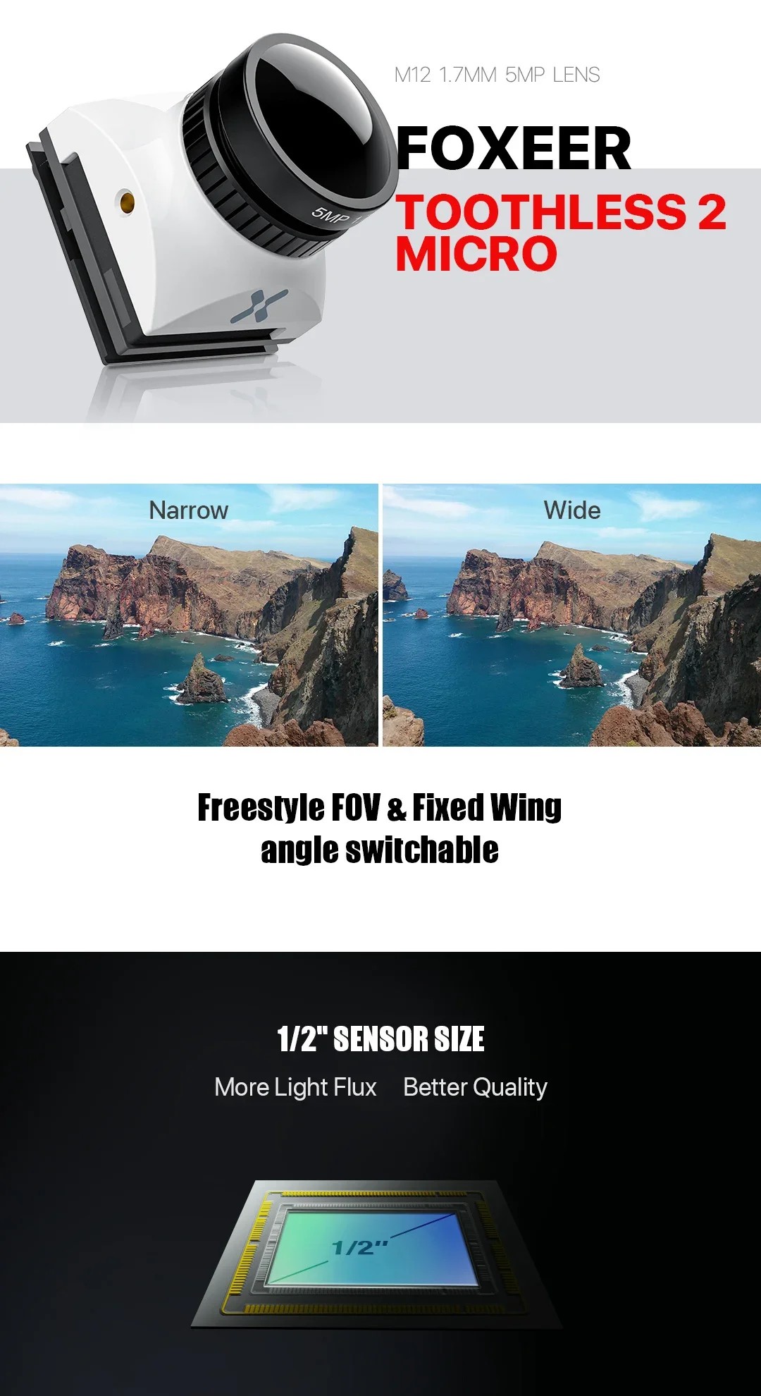 FOXEER Micro Toothless 2 FOV K - Drone Rc Signal ulasan dan harga