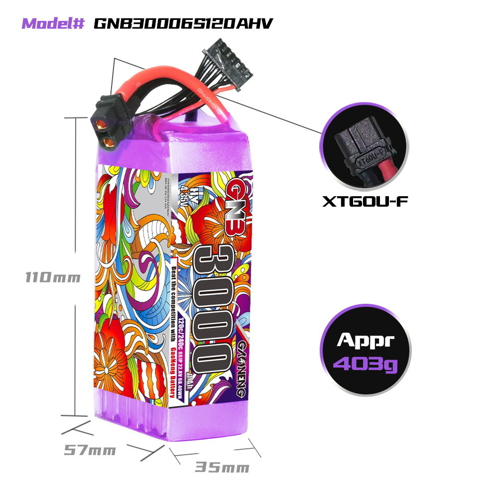Baterai Lipo GNB 6S 22.8V 3000 - Drone Lipo Battery ulasan dan harga