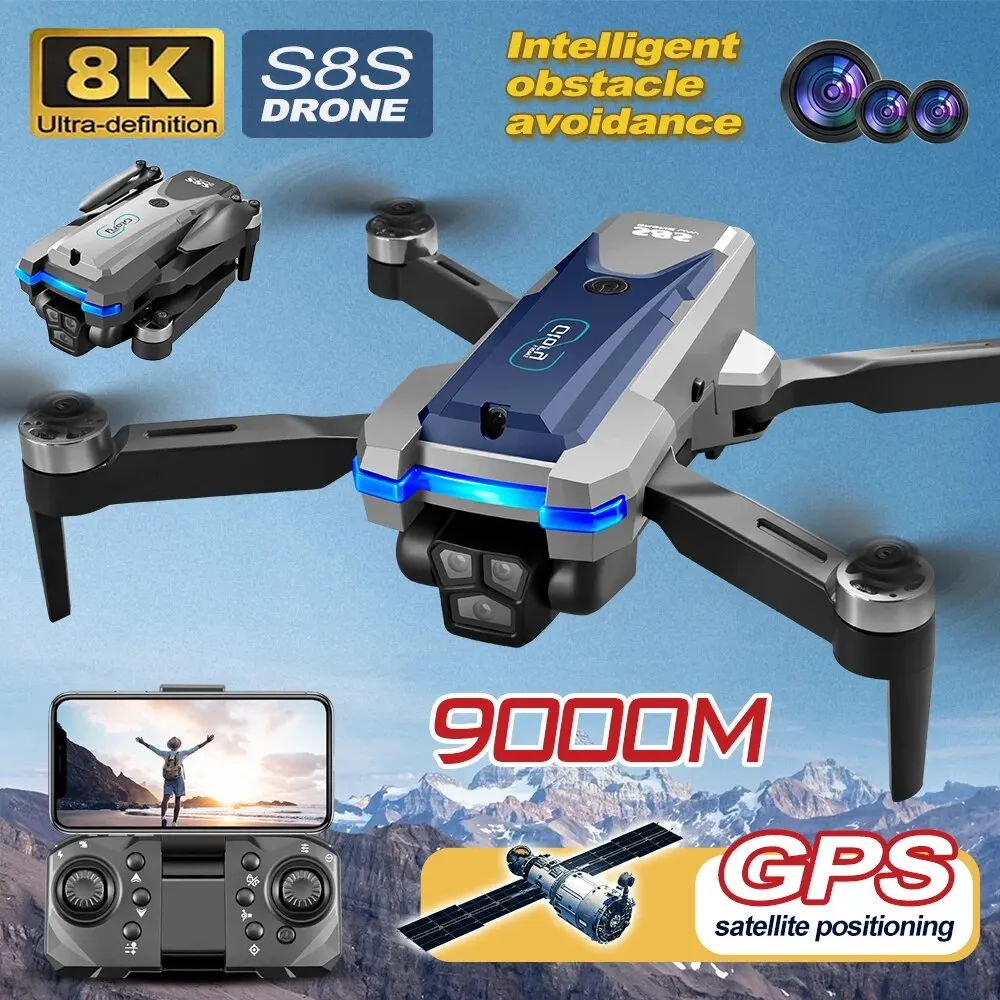 S8S Drone lipat 5G Wifi 8K HD, - Drone Rc With Screen ulasan dan harga